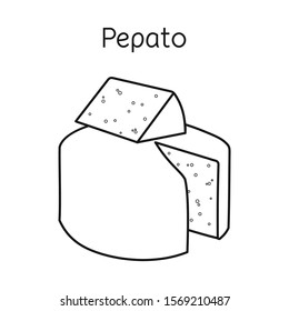 Vector design of cheese and chechil sign. Graphic of cheese and meal stock symbol for web.