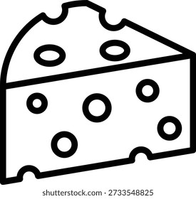 Estilo do ícone do queijo do projeto do vetor