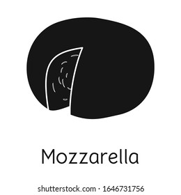 Vector design of cheese and mozzarella logo. Web element of cheese and piece stock vector illustration.