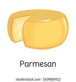 Vector design of cheese and parmesan logo. Graphic of cheese and slice stock symbol for web.