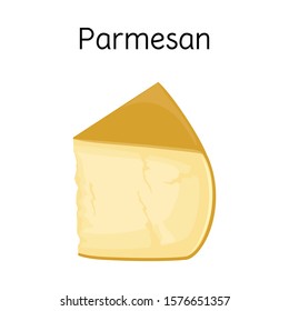 Vector design of cheese and parmesan sign. Web element of cheese and appetizer stock vector illustration.