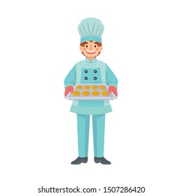 Vector design of chef and cook icon. Graphic of chef and pie stock vector illustration.
