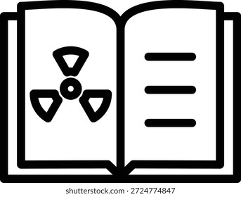 Vector Design Chemistry Open Book Icon Style