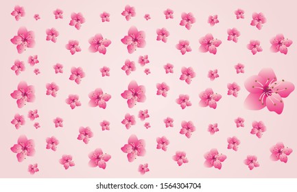 vector design cherry blossom Japanese pattern Pink