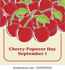 Vector design for cherry popover day

