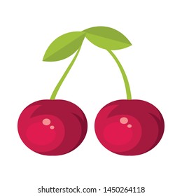 Vector design of cherry and vitamin symbol. Set of cherry and berry vector icon for stock.