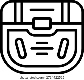 Estilo del icono del pecho del diseño del Vector
