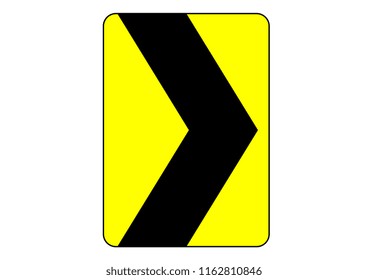 vector design of chevron allignment traffic sign