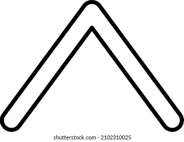 Vector Design Up Chevron Icon Style