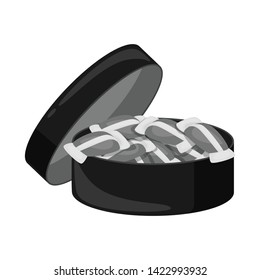 Vector design of chewing  and addiction symbol. Set of chewing  and drug  stock symbol for web.