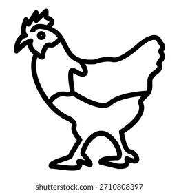 Estilo de icono de pollo de diseño de Vector