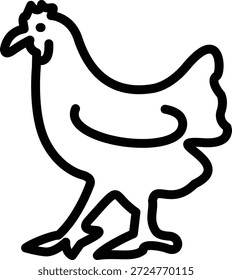 Vektordesign Hühnchen-Symbolstil