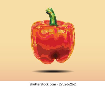 Vector Design Chili Pepper. Food Collection.