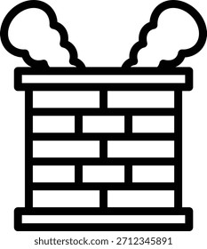 Estilo de Ícone de Chimney de Design de Vetor