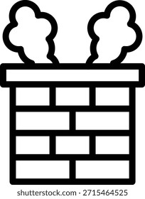 Estilo de Ícone de Chimney de Design de Vetor