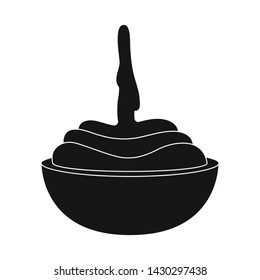 Vector design of chocolate and hot symbol. Collection of chocolate and pod stock symbol for web.