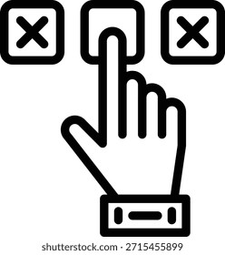 Estilo de icono de elección de diseño de Vector