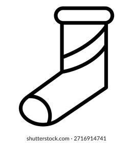 Navidades de diseño de Vector Estilo de icono de calcetín