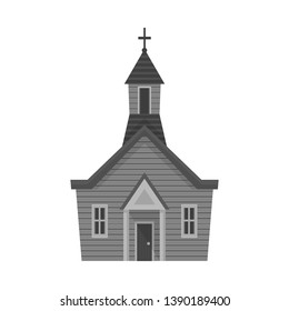 Vector design of church and christian sign. Set of church and bible stock symbol for web.