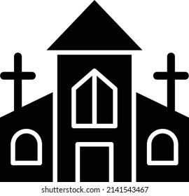 Estilo de icono de la iglesia de diseño de vectores