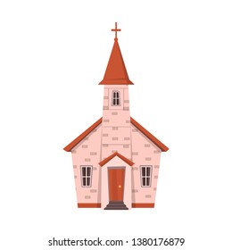 Vector design of church and orthodox symbol. Set of church and pray vector icon for stock.