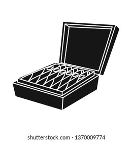 Vector design of cigar and box icon. Collection of cigar and pack  stock vector illustration.