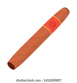 Vector design of cigar and cuban icon. Collection of cigar and nicotine stock vector illustration.