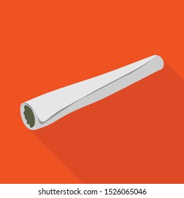Vector design of cigarette and drug symbol. Web element of cigarette and tobacco Stock vector illustration.