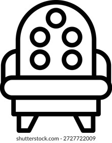 Estilo del icono de las sillas de cine del diseño del Vector