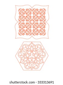 Vector design circle and pattern variants 