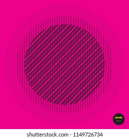 Vector design circles with line elements template. Frame of circle use to website or business. Big circles background.