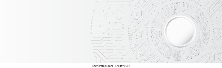 Vector design circuit board. Wide modern futuristic, engineering background. Futuristic digital science technology concept. Hi tech digital background. Technology illustration esp 10.