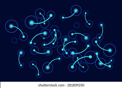 Vector design Circuit link technology background.