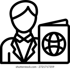 Estilo de icono de ciudadanía de diseño de Vector