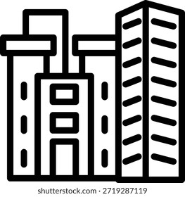 Vektordesign Stadtlandschaft Symbolstil
