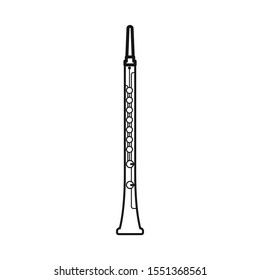 Vector design of clarinet and trumpet logo. Graphic of clarinet and metal vector icon for Stock.