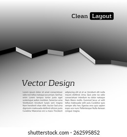 Vector design. Clean layout - background with sample text.
