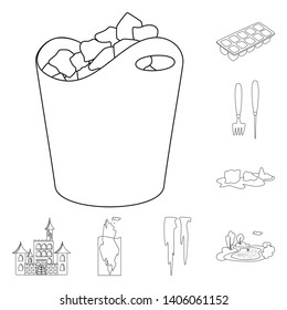 Vector design of clean  and wet  icon. Collection of clean  and purity vector icon for stock.