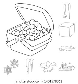 Vector design of clean  and wet  logo. Collection of clean  and purity vector icon for stock.