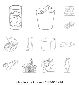 Vector design of clean  and wet  symbol. Collection of clean  and purity stock vector illustration.