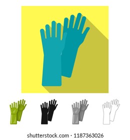 Vector design of cleaning and service icon. Collection of cleaning and household stock symbol for web.