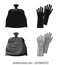 Vector design of cleaning and service icon. Collection of cleaning and household vector icon for stock.