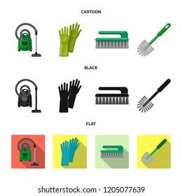 Vector design of cleaning and service icon. Set of cleaning and household stock vector illustration.