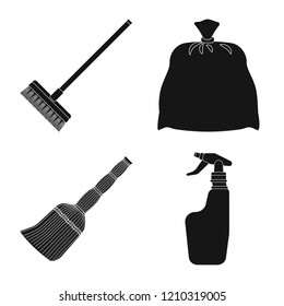 Vector design of cleaning and service icon. Set of cleaning and household stock vector illustration.