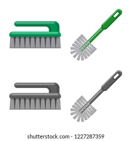Vector design of cleaning and service icon. Collection of cleaning and household stock vector illustration.