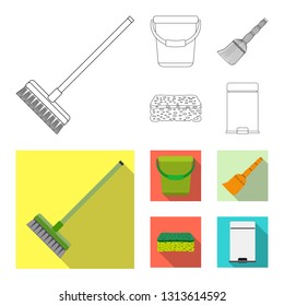 Vector design of cleaning and service icon. Collection of cleaning and household stock symbol for web.