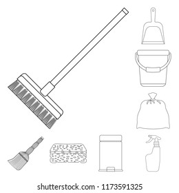 Vector design of cleaning and service logo. Set of cleaning and household vector icon for stock.