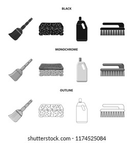 Vector design of cleaning and service logo. Collection of cleaning and household stock symbol for web.
