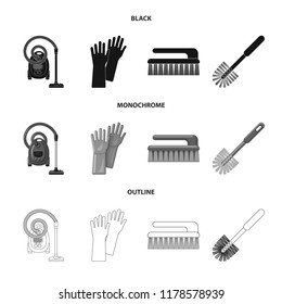Vector design of cleaning and service logo. Collection of cleaning and household stock vector illustration.