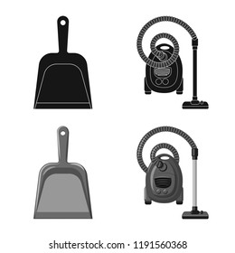 Vector design of cleaning and service logo. Collection of cleaning and household stock symbol for web.